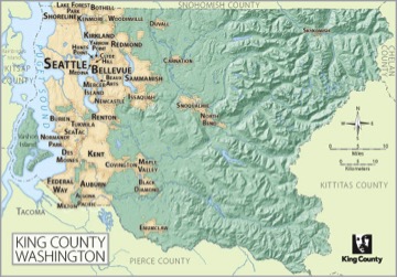 King County Washington - Map