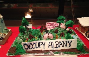 Gingerbread Sculpture of Occupy Albany Protest - author provided image