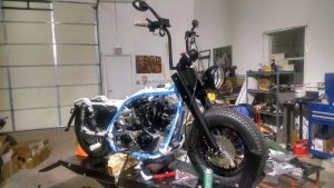 Sturgis bike during assembly. - author provided image