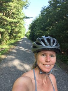 Lisa P. on the Rail Trail