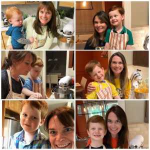 Kristin and son baking over 6 years