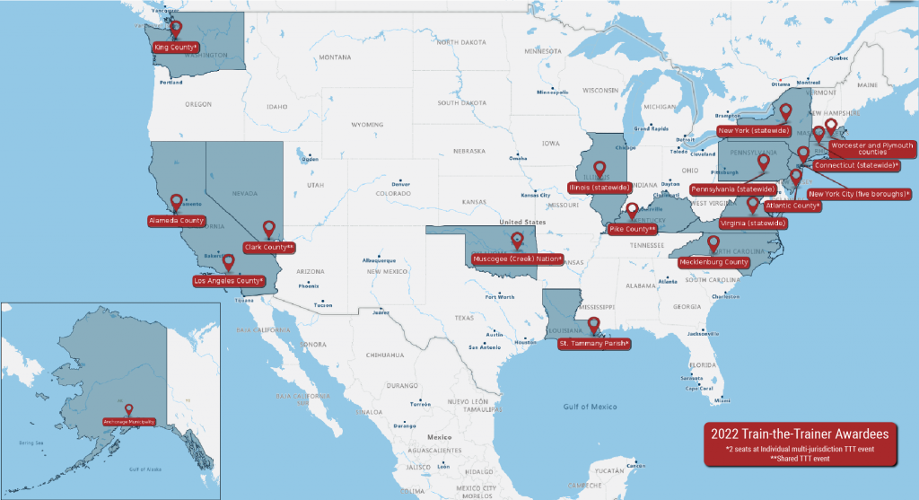 2022 TTT Sites Selected Map Graphic